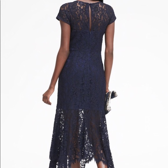 SOLD Lace Trumpet Midi Dress - Picture 2 of 4